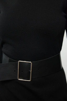 TRENDYOLMILLA Vizon Midi Triko Kemerli Elbise TWOAW25EL00034  фото 4