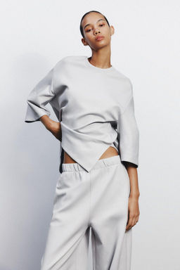 INTERLOCK COCOON TROUSERS - Zara фото 11