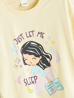 Bisiklet Yaka K?z ?ocuk Pijama ?st