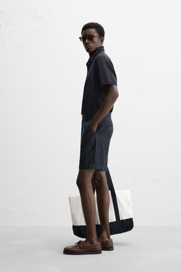 100% LINEN BERMUDA SHORTS