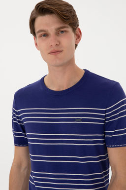 Erkek Slim Fit Bisiklet Yaka A__k Lacivert Ti__rt Sepette S_rpriz _ndirim - U.s. polo assn фото 2