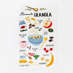 Набор кухонных полотенец Доляна Happiness, 35х60см-4шт, 100% хлопок  фото 6