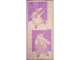 6с102.411ж1 Веселые медведи (фиалка3) Полотенце махровое 67х150см