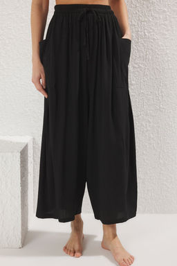 TRENDYOLMILLA Siyah Dokuma Plaj Pantolon TBESS24PL00007  фото 3