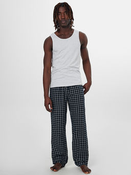 Брюки домашние мужские черные в клетку - Mark formelle фото 4