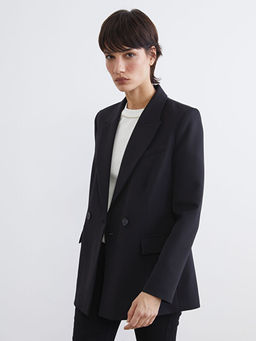 Kruvaze Yaka Kad?n Blazer Ceket
