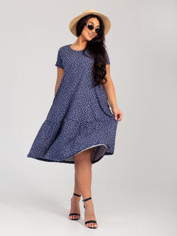 Платье женское кулирка АГНИЯ МЕЛКИЙ ОДУВАНЧИК - Domtrik Домашний трикотаж фото 4