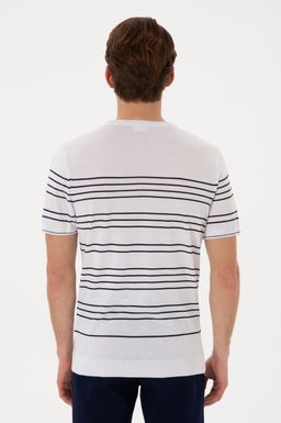 Erkek Slim Fit Bisiklet Yaka Beyaz Ti__rt Sepette S_rpriz _ndirim - U.s. polo assn фото 5