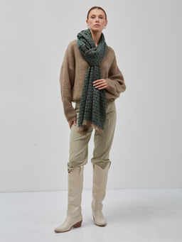 В составе шерсть и кашемир! теплый двусторонний палантин - Tantino фото 5