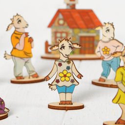 Кукольный театр сказки на столе «Семеро козлят»