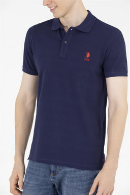 U. S. Polo Assn Мужская темно-синяя базовая футболка с воротником-поло - U.s. polo assn фото 13