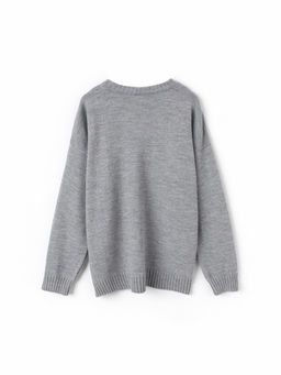 Джемпер женский MINAKU: Knitwear collection, светло-серый, размер 46-48  фото 11