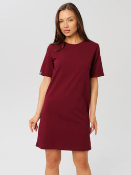 Трикотажное платье LINGEAMO темно-бордовое ВП-05 (28)
