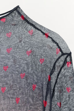 FINE KNIT TOP WITH HEARTS - Zara фото 14