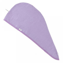 Чалма для бани и сауны "Лаванда" 28х62см, вафельное полотно, хлопок 100%, плотность 270г/м2, на картоне, "Домашняя мода" (Россия)