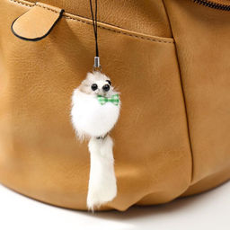 Цена за 12 шт. Брелок для ключей на подвеске Пушистик. Мышонок белый, на сумку, рюкзак, 8.5?3.5?3.5 см, МИКС - Simaland фото 4