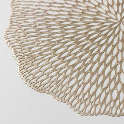 Набор салфеток сервировочных на стол Доляна Мэри, d=38 см, 4 шт, цвет золотой  фото 8