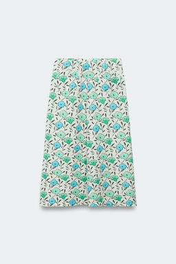 FALDA MIDI FLORES CON LINO LIMITED EDITION / Estampado - Zara фото 5