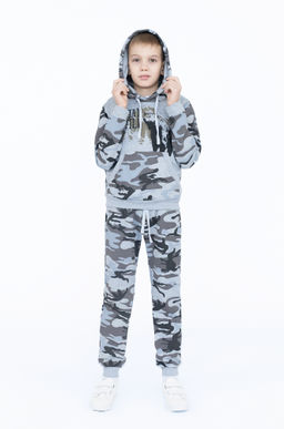 Костюм детский серый меланж медведь 747 (110, 60)