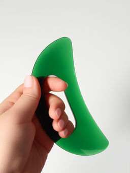 Массажёр для тела «Гуаша», универсальный, 15×7 см, зелёный