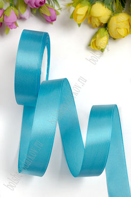 Лента атласная 2,5 см*25 ярд (SF-1357) голубой №020