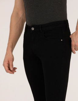 Siyah Slim Fit Jean Pantolon