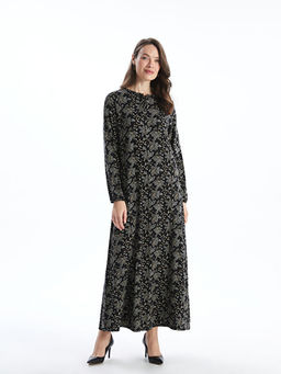 Ba?lamal? Yaka ?i?ekli Elbise