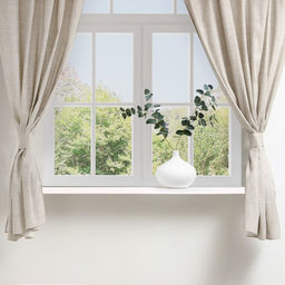 Шторы для кухни Доляна «Душевная кухня», 146×180 см - 2 шт., подхваты - 2 шт.