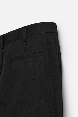 FLORAL EMBROIDERY TROUSERS - Zara фото 10