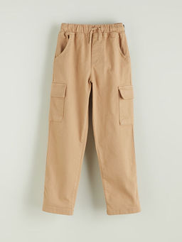 Beli Lastikli K?z ?ocuk Kargo Pantolon