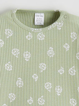 ?i?ekli K?z Bebek Bluz ve Tayt Pantolon