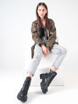 Ботинки 329.21153bl.black/Шерсть