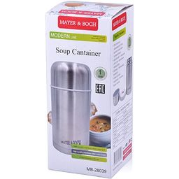 28039 Термос нерж.1000мл мет/колба MB (х20) - Mayer&boch фото 3