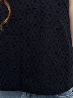 CONTE Топ на тонких бретелях с вышивкой ришелье LTT 2338 black black