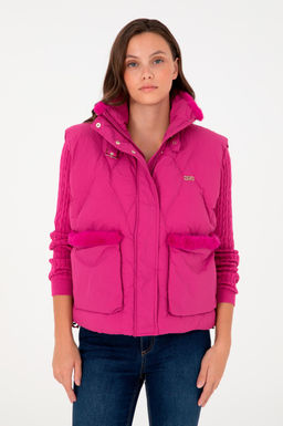 Женский жилет цвета фуксии - U.s. polo assn фото 3