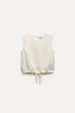 ZW COLLECTION 100% LINEN TOP WITH TIES - Zara фото 22