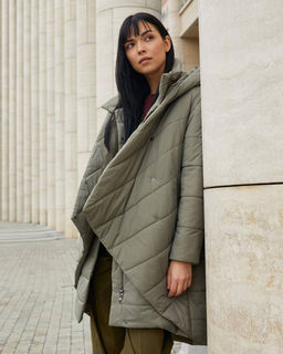 Пальто женское арт. 283W, оливка - Ultramarine фото 2