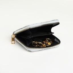 Кошелёк женский, на молнии, маленький, серый