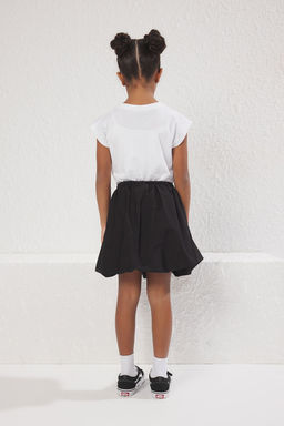 Siyah K?z Cocuk Mini Boy Beli Lastikli Dokuma Balon Fit Etek TKDSS25ET00002 - Trendyolmilla фото 3