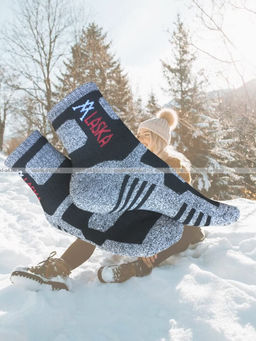 Цена за 12 пар. "АЛЯСКА" Термоноски спортивные ВНУТРИ МАХРА женские, подростковые арт. 1258