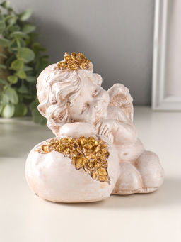 Фигурка полистоун «Ангелочек на сердце», 13×14 см