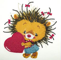 Кристальная (алмазная) мозаика ФРЕЯ ALBP-270 постер Ёжик 20 х 20 см