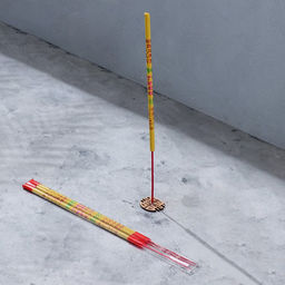 Цена за 3 шт. Набор ГИГАНТСКИХ благовоний буддийских «Золото», 3 штуки, 48.5×1.2 см