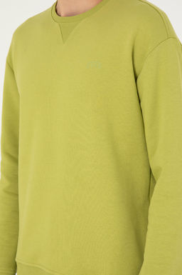 Мужской базовый свитшот фисташкового цвета - U.s. polo assn фото 7