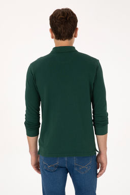 Erkek Slim Fit Polo Yaka Koyu Ye_il Basic Sweatshirt - U.s. polo assn фото 19