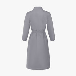 Халат вафельный женский Экономь и Я рукав 3/4, размер 42-44, серый, 100% хлопок, 200 г/м²