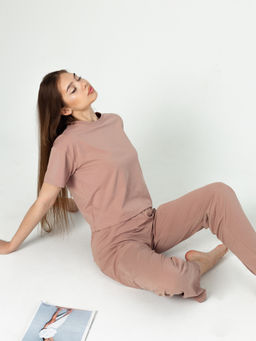 Костюм женский кулирка с брюками НИКОЛЬ КОФЕ