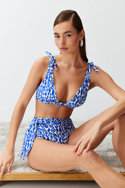 TRENDYOLMILLA Etnik Desenli Bralet Dugumlu Bikini Ustu TBESS24BU00155  фото 14