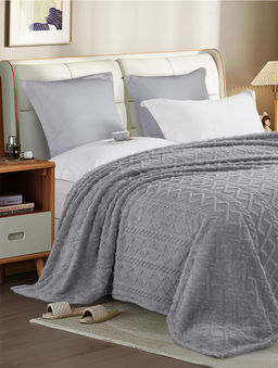 Плед Велсофт Гамми - СЕРЫЙ 220х200