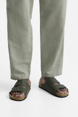 RUBBERISED DOUBLE-STRAP SANDALS - Zara фото 3